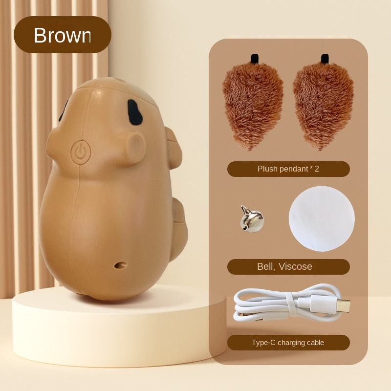 Pelota Interactiva Capybara para Gatos — Sensor de Movimiento