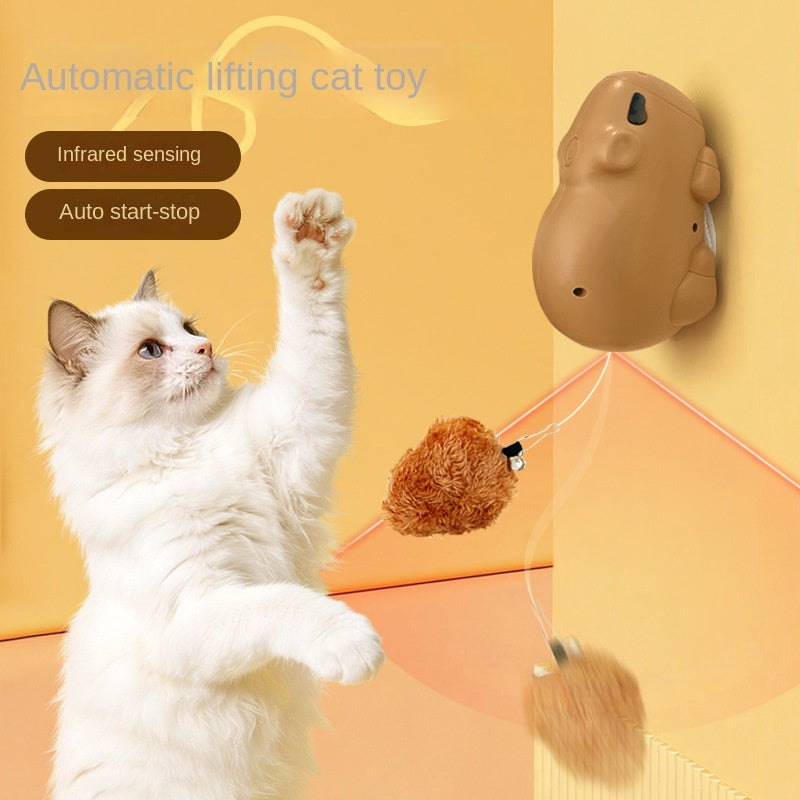Pelota Interactiva Capybara para Gatos — Sensor de Movimiento